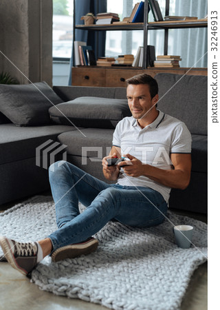 Passionate friendly guy completing a mission 32246913