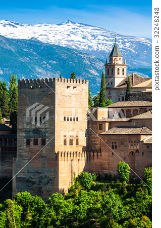 ancient arabic fortress of Alhambra, Granada, ancient arabic fortress of Alhambra, Granada, 32248248
