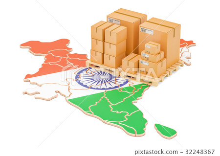 Shipping and Delivery from India concept 32248367