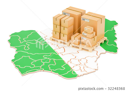 Shipping and Delivery from Nigeria concept 32248368