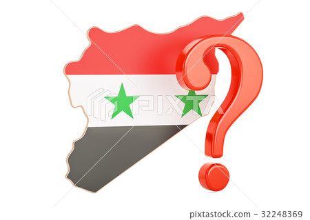 Syrian Question concept, 3D rendering 32248369