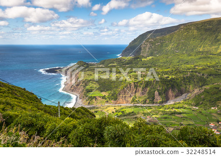 Azores coastline landscape in Faja Grande,  32248514