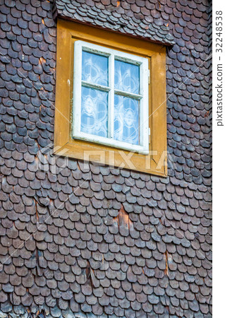 wooden houses in Fiesch - Switzerland 32248538