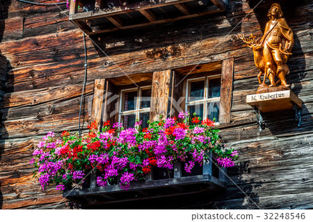 wooden houses in Fiesch - Switzerland wooden houses in Fiesch - Switzerland 32248546