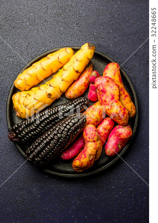 Peruvian raw ingredients for cooking black corn Peruvian raw ingredients for cooking black corn 32248665
