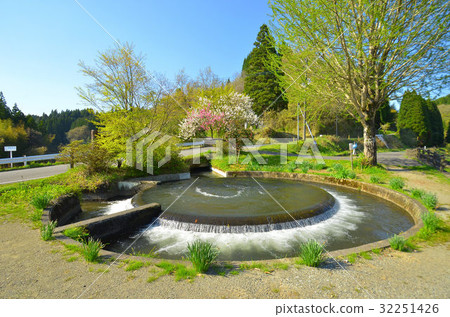 Round dividing water in Yamato-cho 32251426