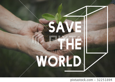 Planting Trees Nature Environment Save World Ecology Word Graphic 32251894