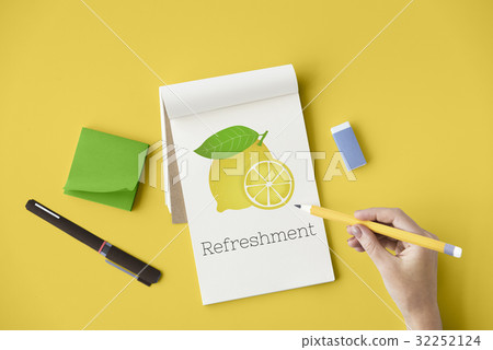 Lemon Refreshment Vegetable Healthy Graphic 32252124