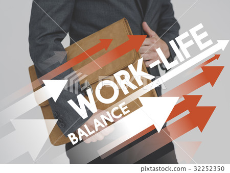 Work Life Balance Word Graphic 32252350