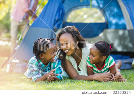 Happy family posing together 32253834