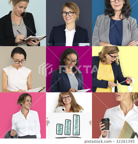 Studio People Collage Business Women Concept Studio People Collage Business Women Concept 32261395