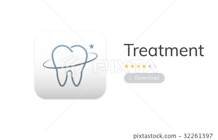 Illustration of dental care application Illustration of dental care application 32261397