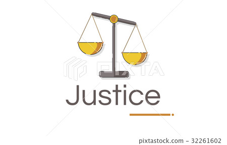 Illustration of justice judgement scale 32261602