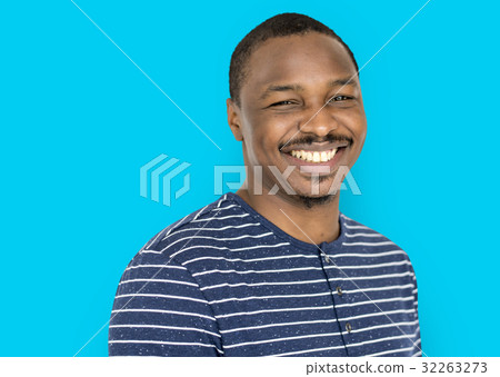 African Man Smiling Happiness Studio Portrait African Man Smiling Happiness Studio Portrait 32263273