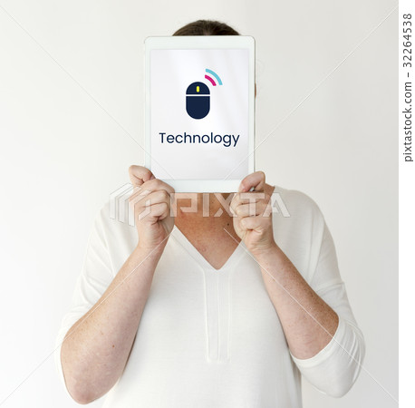 Wireless Mouse Connect Interactive Digital Technology Word Graphic 32264538