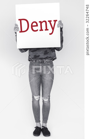 Disapprove rejection decline word on banner 32264748