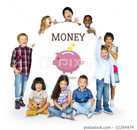 Piggy Bank Money Savings Future Investment Word Graphic Piggy Bank Money Savings Future Investment Word Graphic 32264974