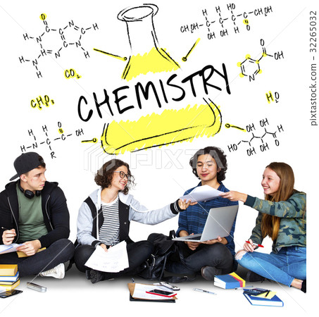 Students working network graphic overlay background 32265032