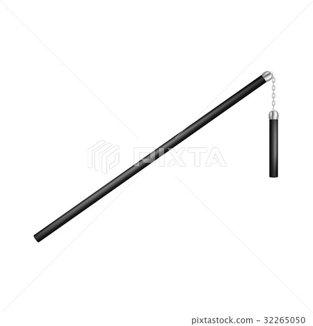 Flail in black design with chain 32265050