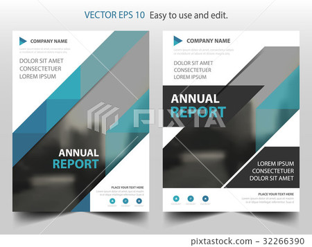 Blue triangle Vector Brochure annual report 32266390