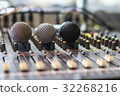 The microphone on the audio mixer 32268216