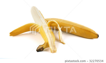 Banana on a white background. Banana on a white background. 32270534