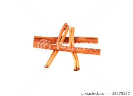 cinnamon on white background cinnamon on white background 32270537