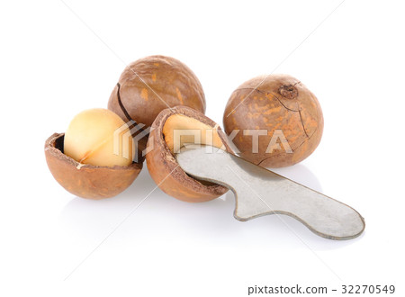 macadamia on white background macadamia on white background 32270549