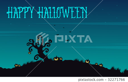 Happy Halloween background at night Happy Halloween background at night 32271766