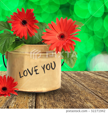 red flower in vase red flower in vase 32271942