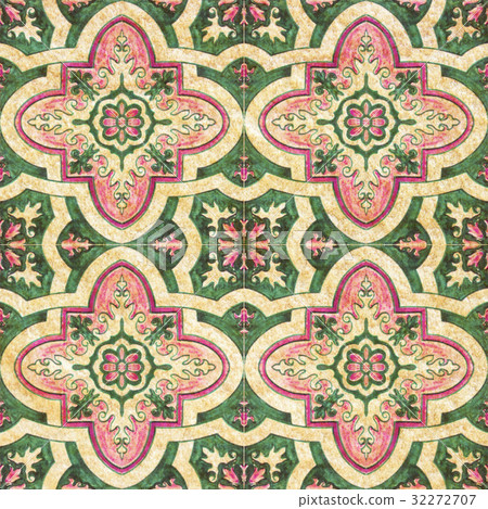 Old decorative sandstone tile background patterns  32272707