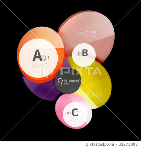 Glass circles on black Glass circles on black 32273008