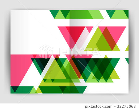 Vector triangle business annual report cover print - Stock Illustration ...