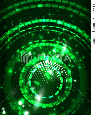 Neon circles abstract background Neon circles abstract background 32273314