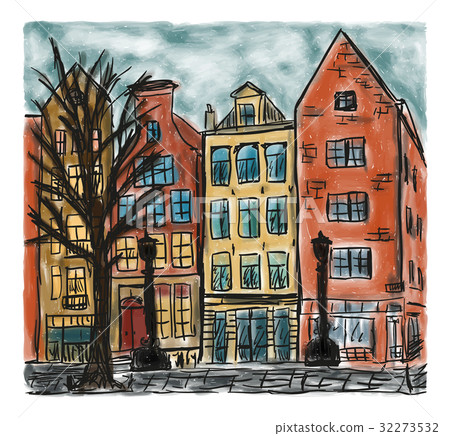 European house style painting 32273532