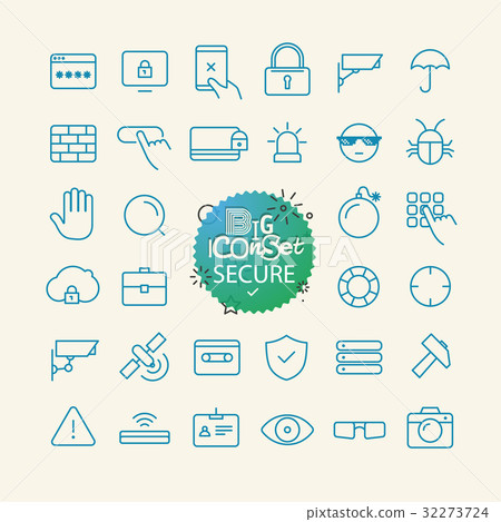 Web and mobile app thin line icons collection - Stock Illustration ...