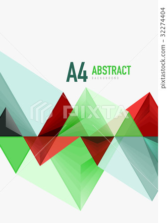 Triangular low poly vector a4 size geometric 32274404