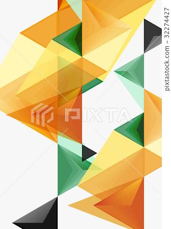 Triangular low poly vector a4 size geometric 32274427