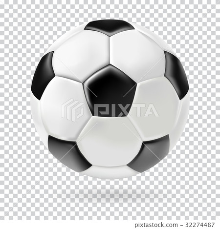 Vector 3d football isolated ball on transparent 32274487