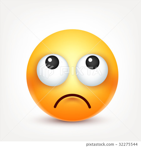 Smiley,emoticon. Yellow face with emotions. Facial 32275544
