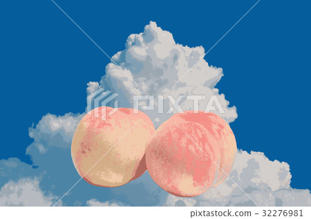 Background of peach entrance cloud Background of peach entrance cloud 32276981