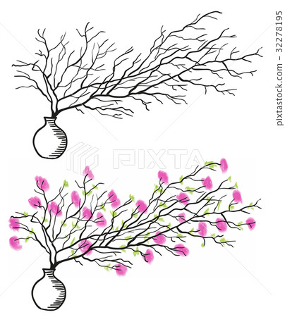 The twig in the white vase The twig in the white vase 32278195