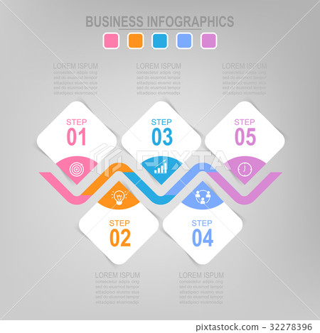 Infographic flat design of business icon vector - Stock Illustration ...
