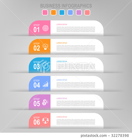 Infographic flat design of business icon vector - Stock Illustration ...