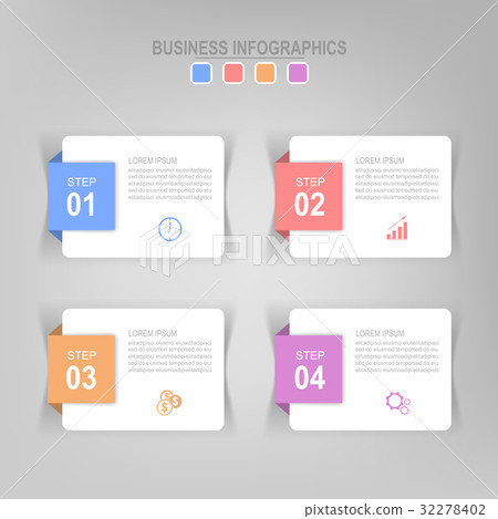 Infographic flat design of business icon vector - Stock Illustration ...