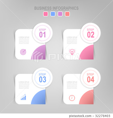 Infographic flat design of business icon vector - Stock Illustration ...