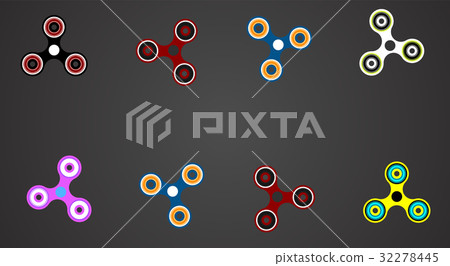 Hand spinner flat vector illustration. Set 32278445