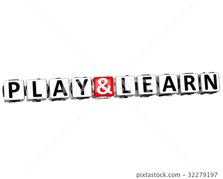 3D Play And Learn Button Click Here Block Text 3D Play And Learn Button Click Here Block Text 32279197