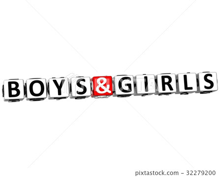 3D Boys And Girls Button Click Here Block Text 3D Boys And Girls Button Click Here Block Text 32279200