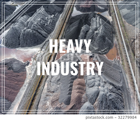 Mining excavator on the bottom surface mine. Mining excavator on the bottom surface mine. 32279984